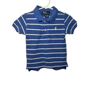 Baby Boy 9 MONTH Ralph Polo Lauren Shirt blue & white Nautical
